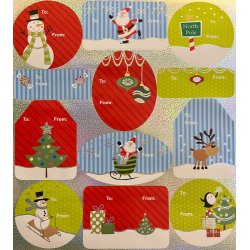 Julklappsetiketter sjlvhftande