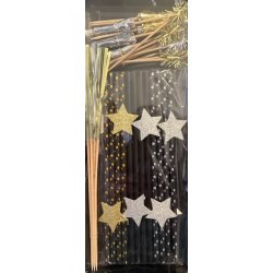 Drinkspynt 40 dele i sort-slv,guld