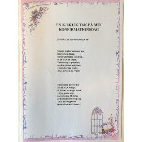 En krlig tak p min konfirmationsdag pige