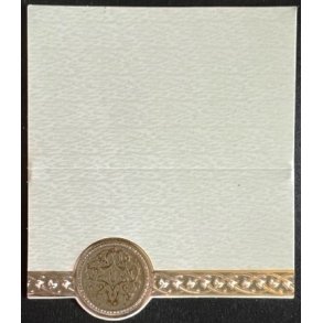 Bordkort med cirkel og guldkant