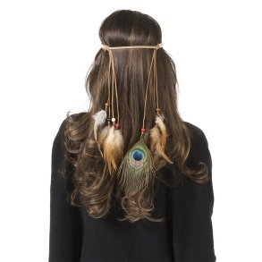 Indianer pandebnd med  fjer