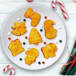 kageform som Julesok i silikone til 7 smkager