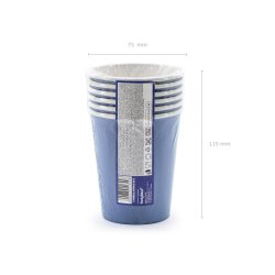 Papkopper i meleret bl - Happy Bday