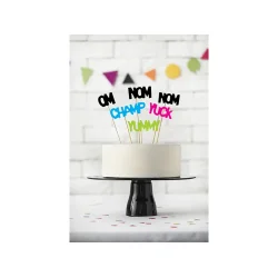 Kagetopper med tekst 6stk