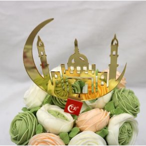 Eid Kage topper i guldplast