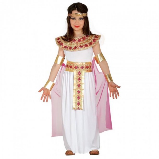Cleopatra kostume med rd dekoration