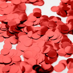 Konfetti rund metallisk rd