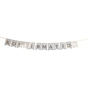 Konfirmation Banner med guld skrift