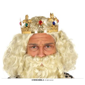 Kongekrone med plaststen - Deluxe