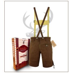 Lederhosen korte i skind - Lys brun