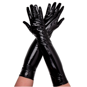 Lange sorte handsker