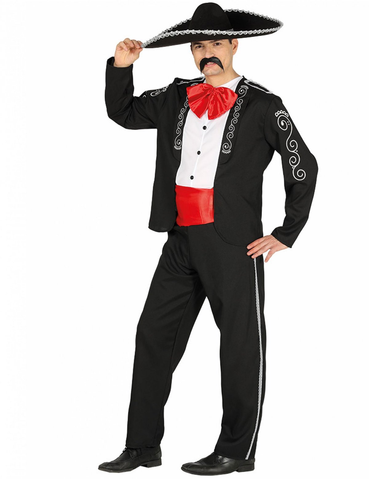 gradvist Silicon Overflødig Mexicansk Man i sort | Køb El mariachi kostume mand her!!