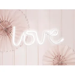 LOVE neon skilt hvid