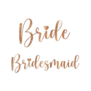 Bride/bridesmaid glasklistermrken
