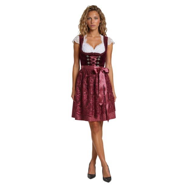 Dirndl Jula - bordeaux oktoberfest kjole