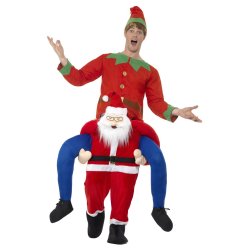 Santa piggyback