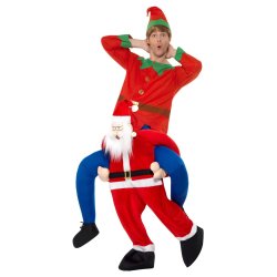 Santa piggyback