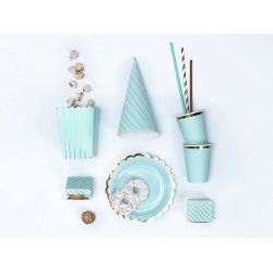 Popcorn bger, Bl - Guld 6 stk.