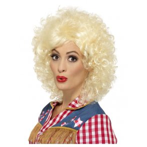 Rodeo Country paryk med  krller - Dolly