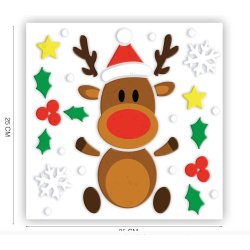 Julfnsterdekoration - Renar