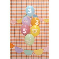 Fdelsedagsballonger i pastellfrger - 3