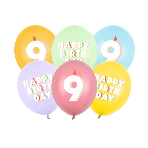 Fdselsdagsballoner i pastel - 9