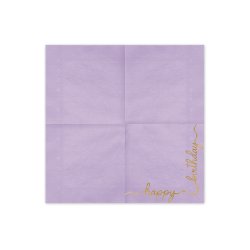 Happy Birthday servetter - Pastell mix