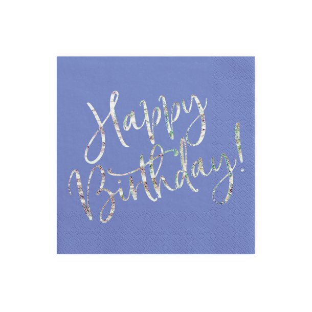 Happy Birthday servetter i blt