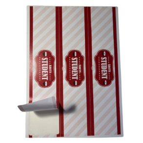 Student klisterm�rken - 3 vinr�da hattband