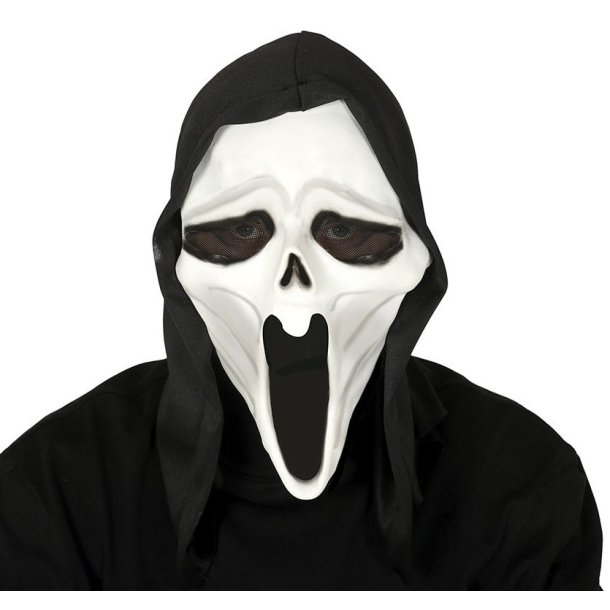 Scream spkmask med svart huva