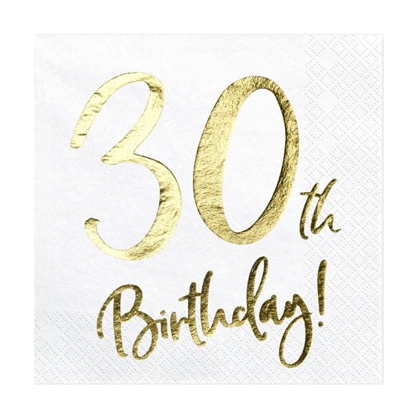 30 th birthday Servietter 