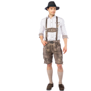 Lederhosen korte i skind - Antik-gr�