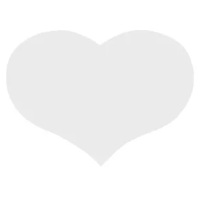 Skjold hjerte i hvid