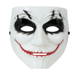 Vit mask med clownsmink