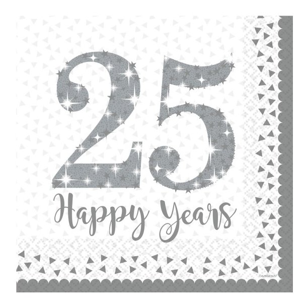 Slvbryllup serviet 25years