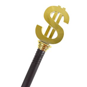 Stok med Dollartegn Knop 3delt