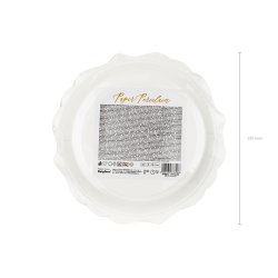 Tallerkener i hvid med guldfarvet kant