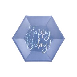 Happy birthday tallrik i bl