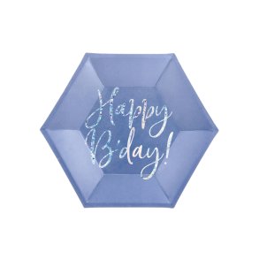 Happy birthday tallrik i bl