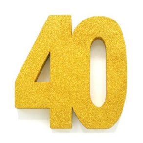 40 Nummer stor figur i guld