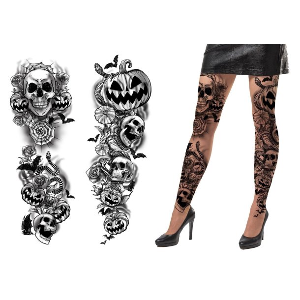 Tatueringsstrumpbyxor - Halloween