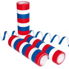 Serpentiner  Rd-Hvid-Bl