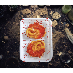 Blodiga avskurna ron