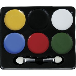 Ansigtsmaling palette - 6 farver