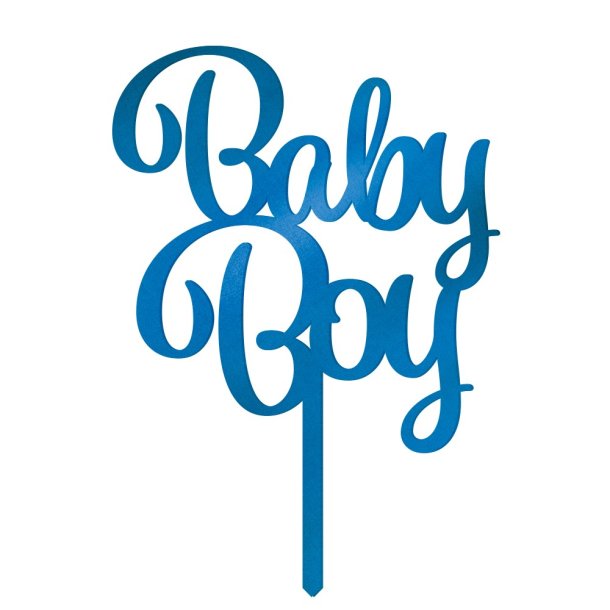 Baby Boy T�rtdekoration i bl� plast