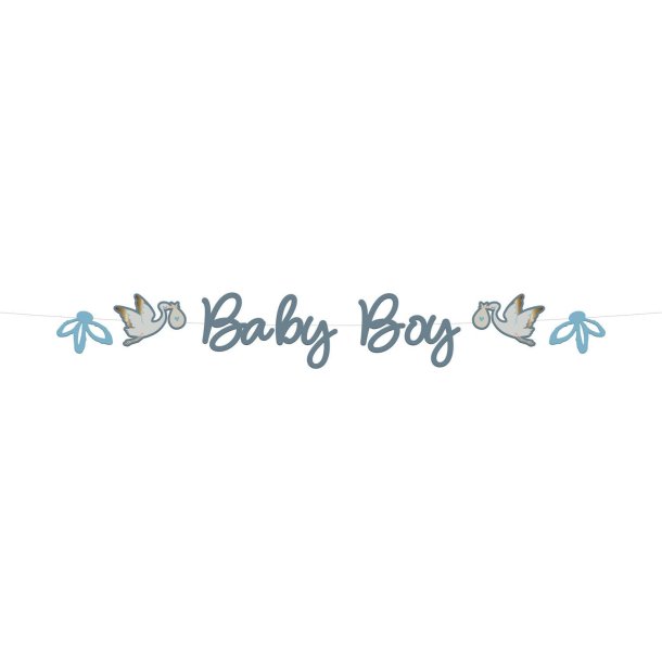 Baby Boy tekst-banner - Blooming