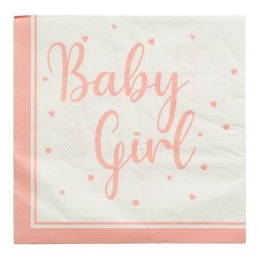Baby shower servetter - Baby Girl