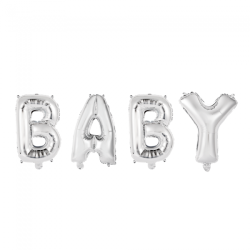 Folie ballong BABY 41 cm i silver