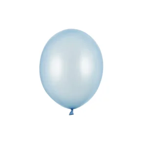 Ballon metallic  30 cm i lysebl 50stk