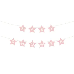 Baby shower Banner med stjerner i lyserd